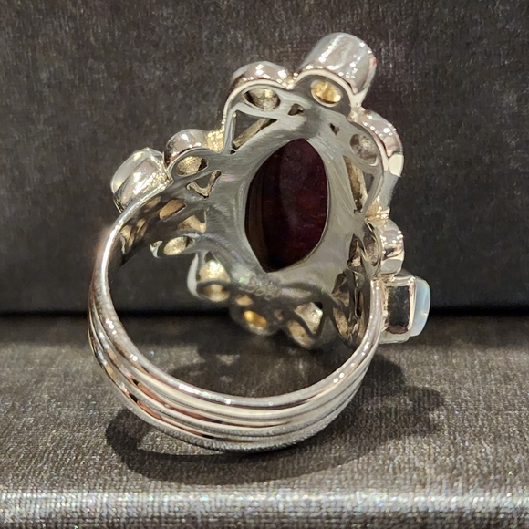 Nicky Butler RAJ Collection Ruby Citrine 925 Sterling Silver Ring Limited NWT ❤️ - Picture 13 of 14
